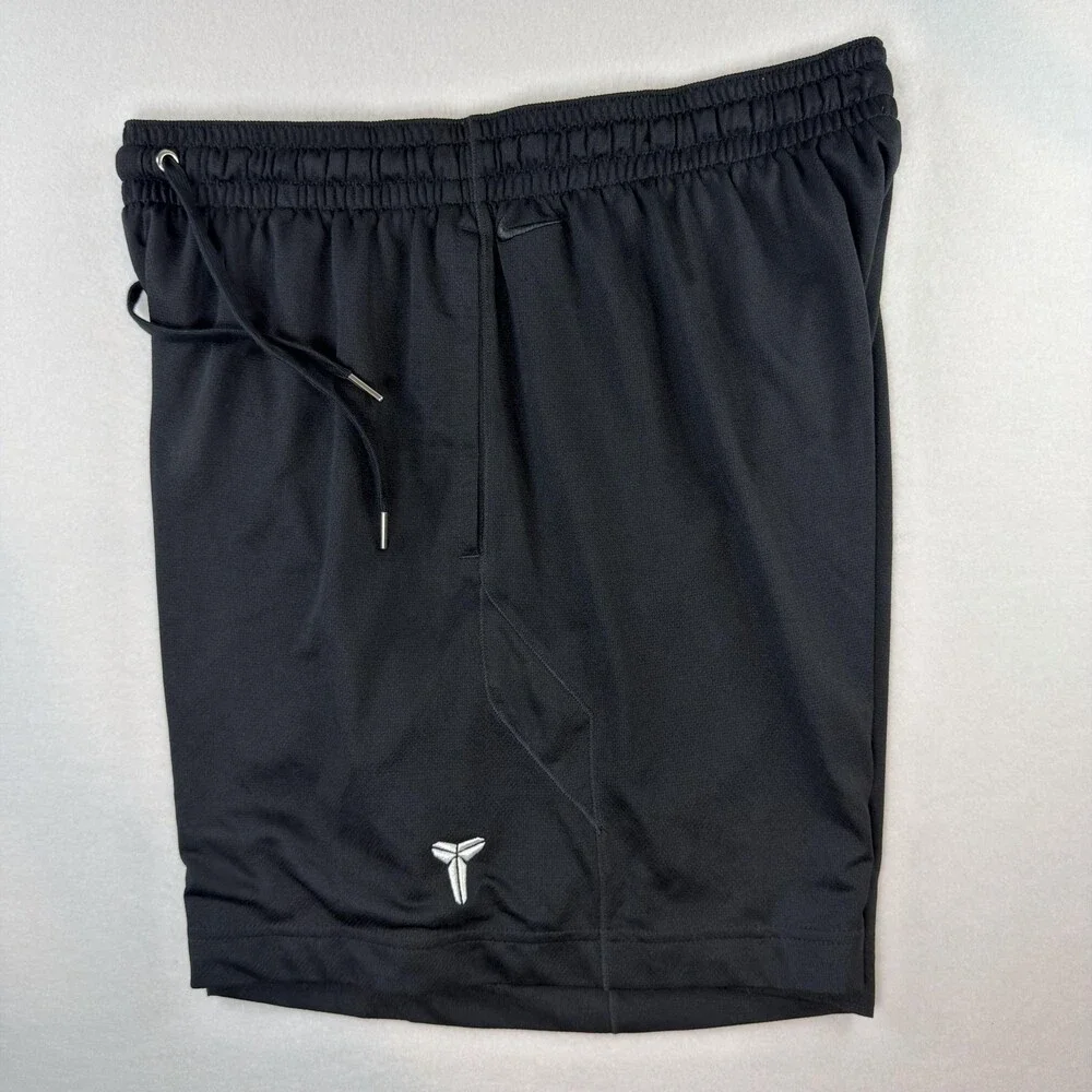 Nike kobe DRI-FIT Mens Medium Black Mesh 6” Basketball Shorts Pockets athletic